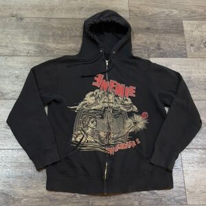 Vintage Enemie Skateboards Uncharted Collection Full Zip Black Hoodie - Large